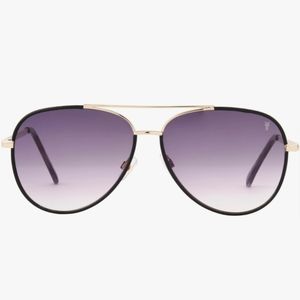 Women's Janine Aviator Sunglasses, Black ~ NWT